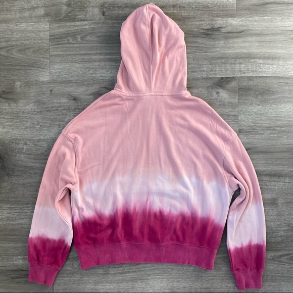 New Wildfox Pink Dip Tie Dye Lounge Hoodie Sweatshirt Small - Picture 10 of 13